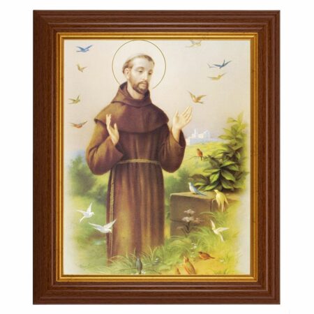 St. Francis Dark Walnut Framed Art