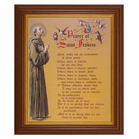 Prayer of St. Francis Dark Walnut Framed Art