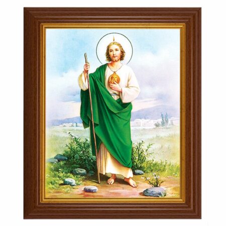 St. Jude Dark Walnut Framed Art