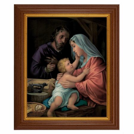 Holy Family Dark Walnut Framed Art