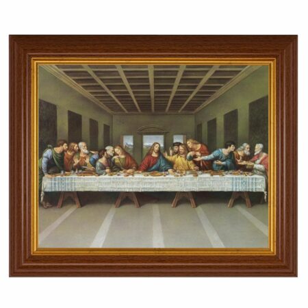 Last Supper Dark Walnut Framed Art