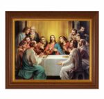 Last Supper Dark Walnut Framed Art