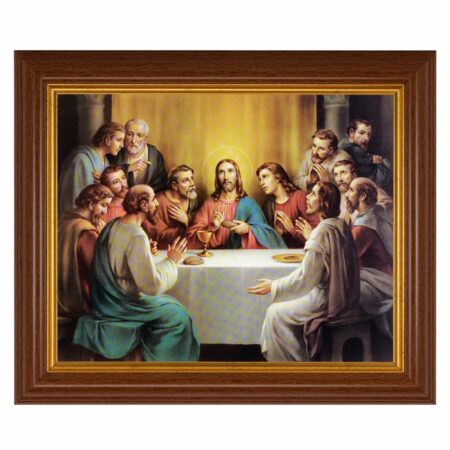 Last Supper Dark Walnut Framed Art