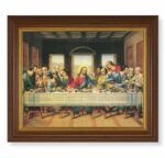 Last Supper Dark Walnut Framed Art