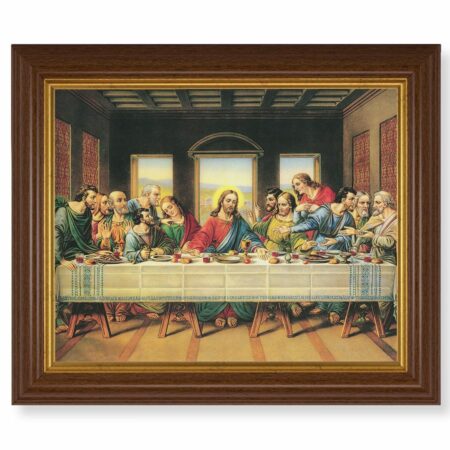 Last Supper Dark Walnut Framed Art