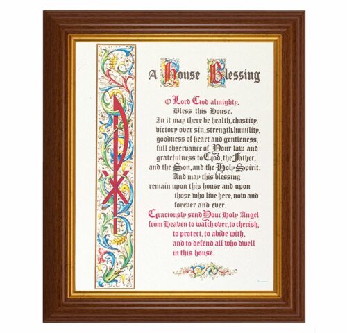 House Blessing Dark Walnut Framed Art