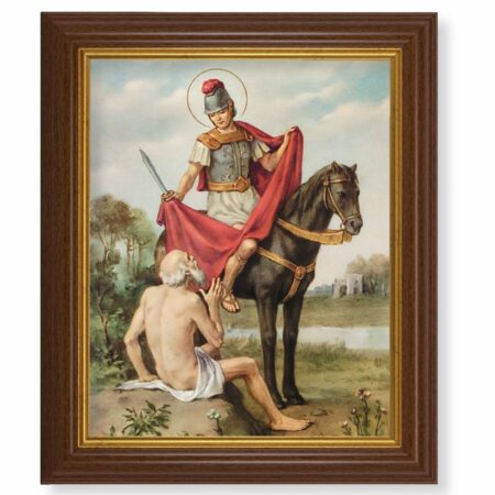 St. Martin of Tours Dark Walnut Framed Art