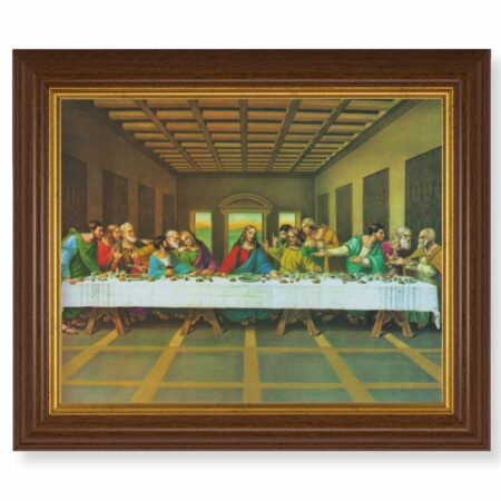 The Last Supper Dark Walnut Framed Art