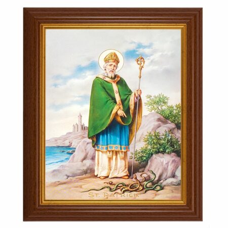 St. Patrick Dark Walnut Framed Art