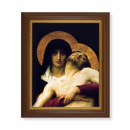 Pieta Dark Walnut Framed Art