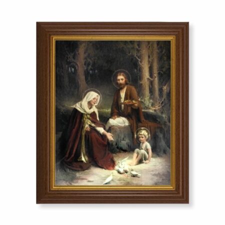 Holy Family Dark Walnut Framed Art