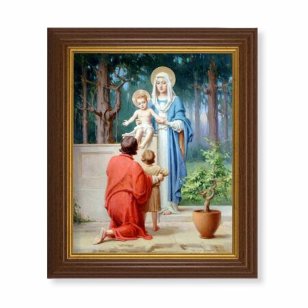 Holy Family with St. John the Baptist Dark Walnut Framed Art