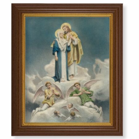Jesus and Mary Dark Walnut Framed Art