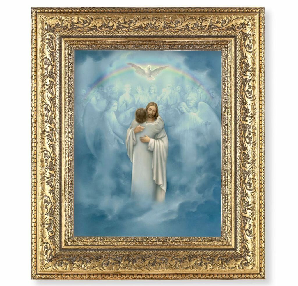 Christ Welcoming Home Gold-Leaf Antique Framed Art - Buy Religious ...