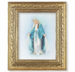 Our Lady of Grace Gold-Leaf Antique Framed Art