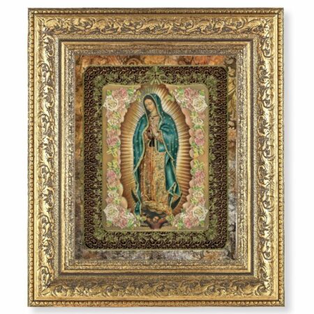 Our Lady of Guadalupe Gold-Leaf Antique Framed Art