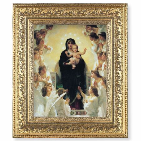 Queen of Angels Gold-Leaf Antique Framed Art