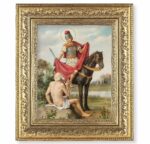 St. Martin of Tours Gold-Leaf Antique Framed Art