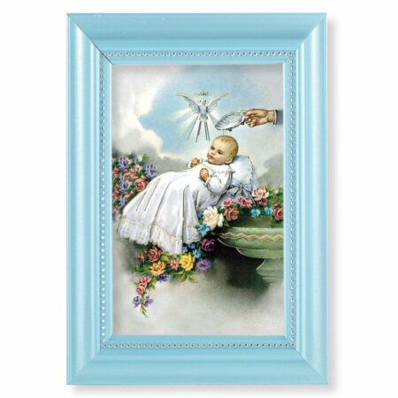 Baptism Pearlized Blue Framed Art