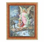 Guardian Angel Natural Tiger Cherry Framed Art