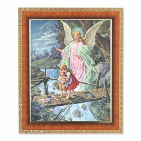 Guardian Angel Natural Tiger Cherry Framed Art