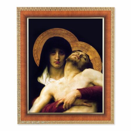 The Pieta Natural Tiger Cherry Framed Art