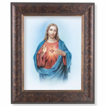 Sacred Heart of Jesus Art-Deco Framed Art