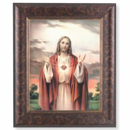 Sacred Heart of Jesus Art-Deco Framed Art