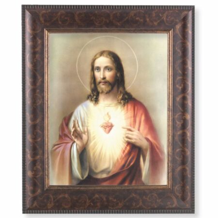 Sacred Heart of Jesus Art-Deco Framed Art