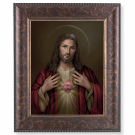 Sacred Heart of Jesus Art-Deco Framed Art