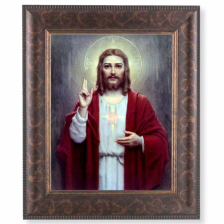 Sacred Heart of Jesus Art-Deco Framed Art