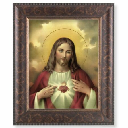 Sacred Heart of Jesus Art-Deco Framed Art