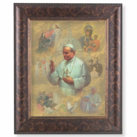 St. John Paul II Art-Deco Framed Art