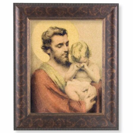 St. Joseph with Crying Jesus Art-Deco Framed Art