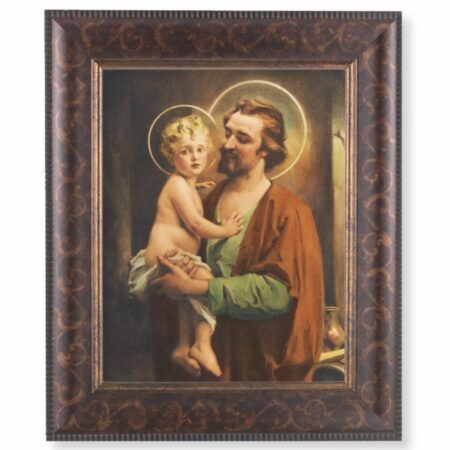 St. Joseph with Jesus Art-Deco Framed Art