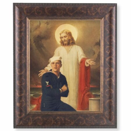 Jesus with Sailor Art-Deco Framed Art
