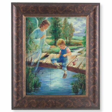 Guardian Angel with Boy Art-Deco Framed Art