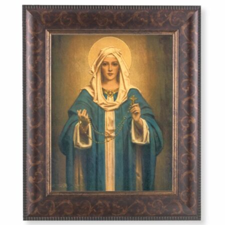Our Lady of the Rosary Art-Deco Framed Art
