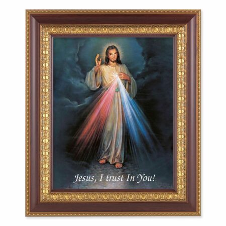 Divine Mercy Cherry Gold Framed Art