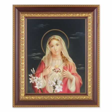 Immaculate Heart of Mary Cherry Gold Framed Art