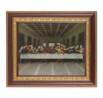 Last Supper Cherry Gold Framed Art