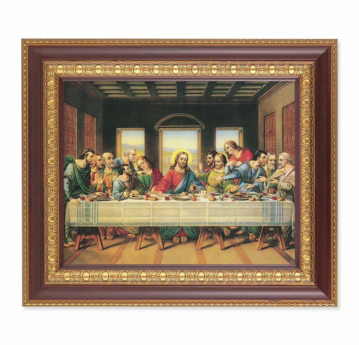 The Last Supper Cherry Gold Framed Art - Buy Religious Catholic Store