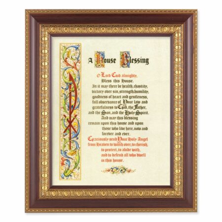House Blessing Cherry Gold Framed Art