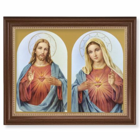 The Sacred Hearts Dark Walnut Framed Art