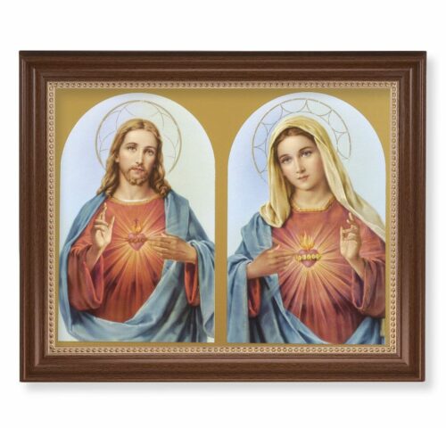 The Sacred Hearts Dark Walnut Framed Art