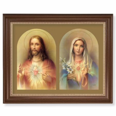 The Sacred Hearts Dark Walnut Framed Art