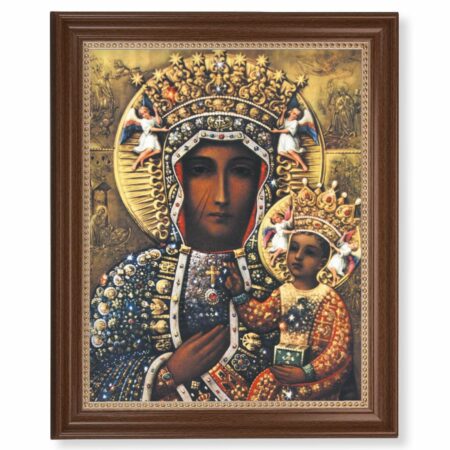 Our Lady of Czestochowa Dark Walnut Framed Art