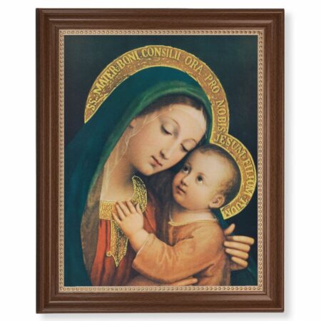Our Lady of Good Counsel Dark Walnut Framed Art