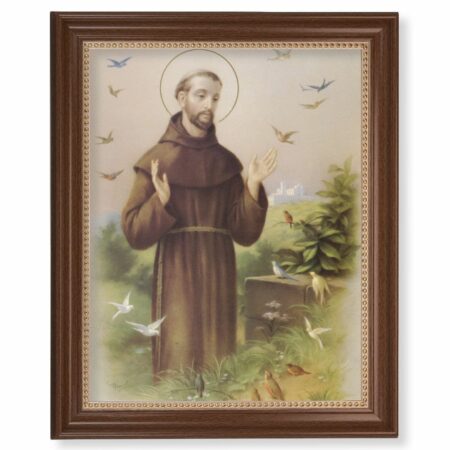 St. Francis Dark Walnut Framed Art