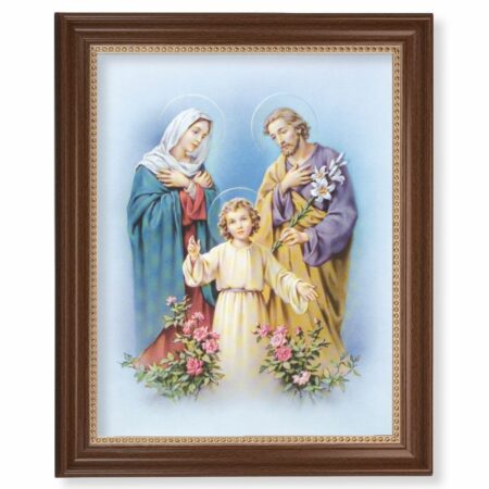 Holy Family Dark Walnut Framed Art